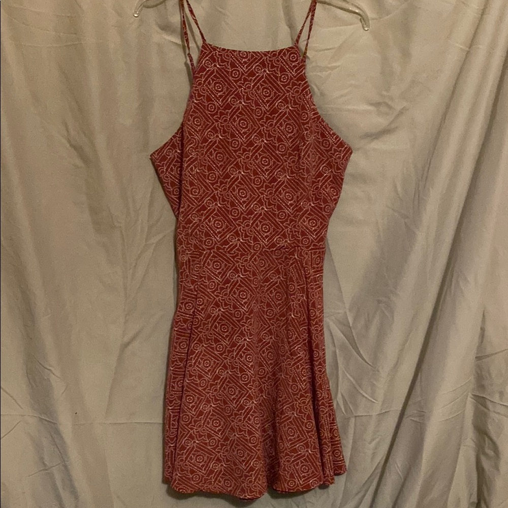 Hollister Brown Sleeveless Halter Sundress Mini